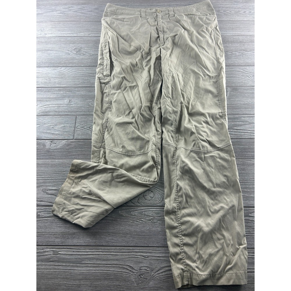Patagonia GI II Pants Mens 38 Khaki Hiking Nylon Climbing Zip Cargo Pockets